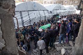 Funeral for Palestinians Killed - Gaza Airstrike