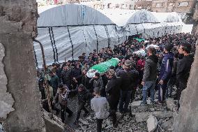 Funeral for Palestinians Killed - Gaza Airstrike