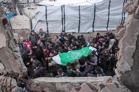 Funeral for Palestinians Killed - Gaza Airstrike