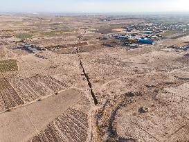 Subsidence in Neyshabur Iran