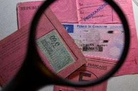 French Driving License Evolution Illustration - France