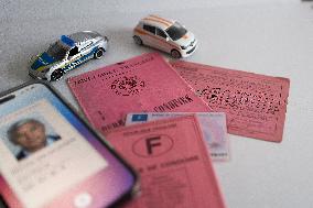 French Driving License Evolution Illustration - France