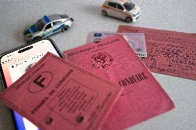 French Driving License Evolution Illustration - France