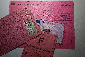 French Driving License Evolution Illustration - France