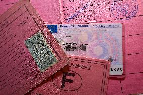 French Driving License Evolution Illustration - France