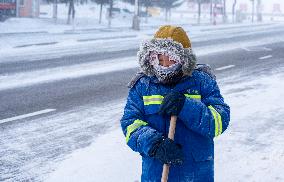 Extremely Cold Weather Hit Mohe