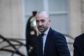 Emmanuel Macron welcomes Nikos Christodoulides at the Elysee FA