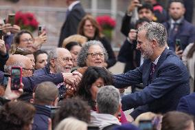 The King Visits L'Hospitalet de Llobregat - Spain