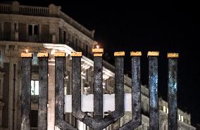 Chanukkiah Lighting Ceremony in Piazza Barberini - Rome