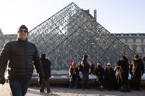 Louvre Museum workers on strike- Paris