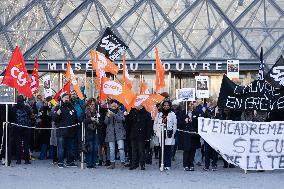 Louvre Museum workers on strike- Paris