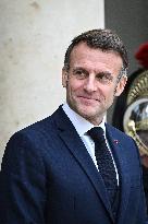 Emmanuel Macron welcomes Edgars Rinkevics at the Elysee FA
