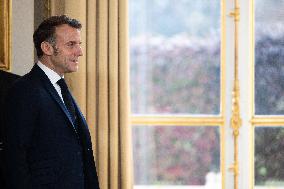 Press Conference of Emmanuel Macron With Nikos Christodoulides - Paris