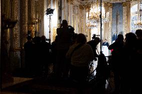 Press Conference of Emmanuel Macron With Nikos Christodoulides - Paris