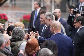 The King Visits L'Hospitalet de Llobregat - Spain