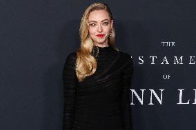 The Testament Of Ann Lee Premiere - LA