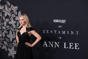 The Testament Of Ann Lee Premiere - LA