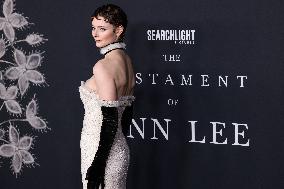 The Testament Of Ann Lee Premiere - LA