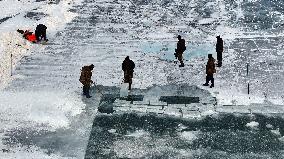 Ice Collection at Gaojia Lake