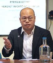 Jimmy Lai's son meets press after conviction