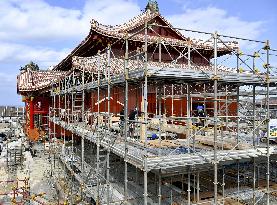 Shuri Castle under reconstruction