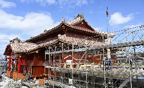 Shuri Castle under reconstruction