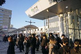 Aftermath of powerful earthquake in Aomori Pref.