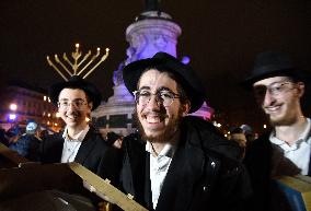 Chanukkiah Lighting Ceremony  - Paris