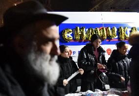 Chanukkiah Lighting Ceremony  - Paris