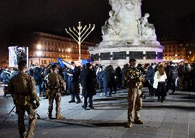 Chanukkiah Lighting Ceremony  - Paris