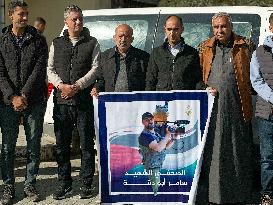 Khan Yunis Memorial of Killed Journalist - Gaza