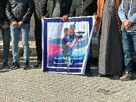 Khan Yunis Memorial of Killed Journalist - Gaza