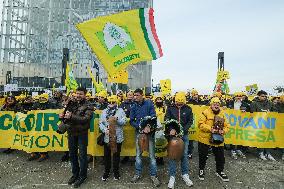 Coldiretti Protests Outside the Piedmont Region - Turin