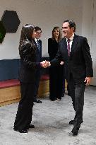 Queen Letizia Presides Over Fad Meeting In Madrid - Spain