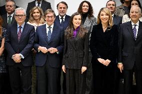Queen Letizia Presides Over Fad Meeting In Madrid - Spain
