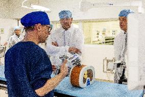 King And Minister Visit Leiden University Medical Center - Netherlands