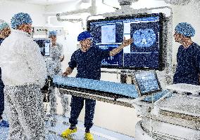 King And Minister Visit Leiden University Medical Center - Netherlands