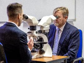 King And Minister Visit Leiden University Medical Center - Netherlands