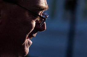 Kevin Hassett talks to media - Washington