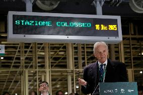 Inauguration Of The Porta Metronia And Colosseo Metro C Station - Rom