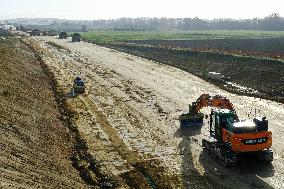 Construction Site for the Highway A69 Toulouse-Castres - France