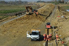 Construction Site for the Highway A69 Toulouse-Castres - France
