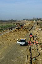 Construction Site for the Highway A69 Toulouse-Castres - France