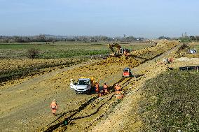 Construction Site for the Highway A69 Toulouse-Castres - France