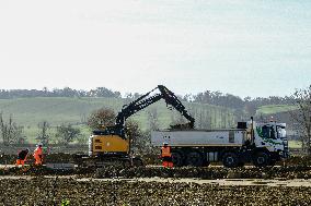 Construction Site for the Highway A69 Toulouse-Castres - France