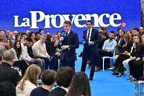 Macron Discusses Democracy Challenges With Readers - Marseille