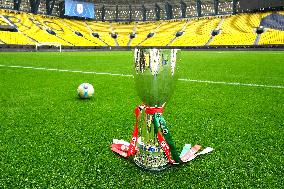 The Italian Super Cup Trophy Arrives In Saudi Arabia