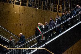 Mayor Roberto Gualtieri First Metro C Journey from Colosseo to Porta Metronia - Rome
