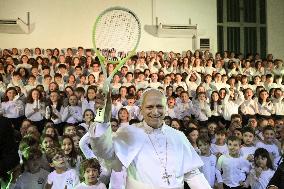 Pope Leo XIV At School Christmas Concert in Castel Gandolfo - Italy