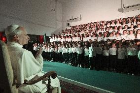 Pope Leo XIV At School Christmas Concert in Castel Gandolfo - Italy